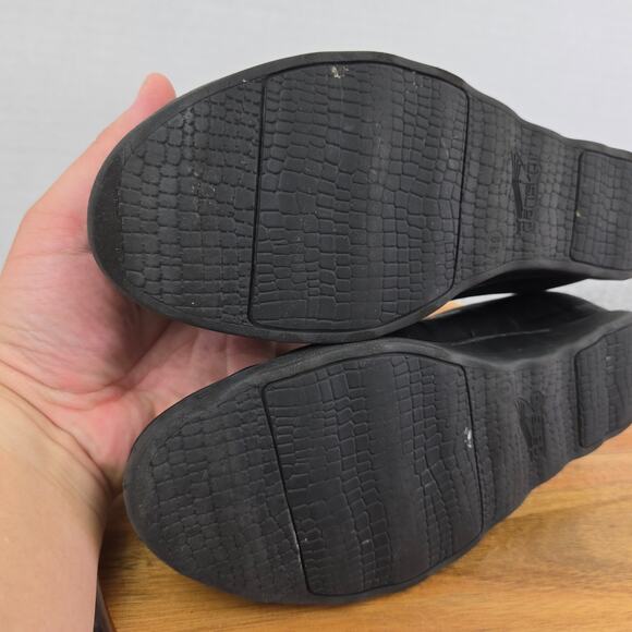 Dansko Marcella Black Leather Mary Jane Mini Wedge Comfort Daily Shoe Womens 39 - Picture 11 of 14